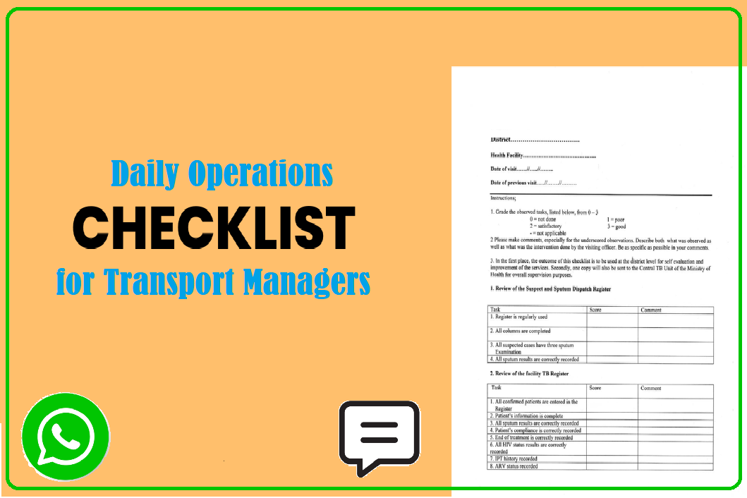 Daily Operations Checklist for Transport Managers
